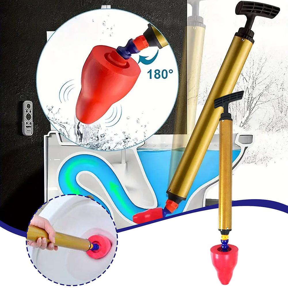 Household Toilet Plunger Kit Stable Air-Drain Blaster Dredge for Clogged Toilets