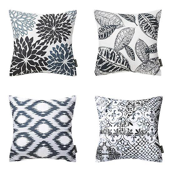 4Pcs Flower Leaf Cushion Throw Pillow Case Sofa Cover Bed Car Cafe Decoration
