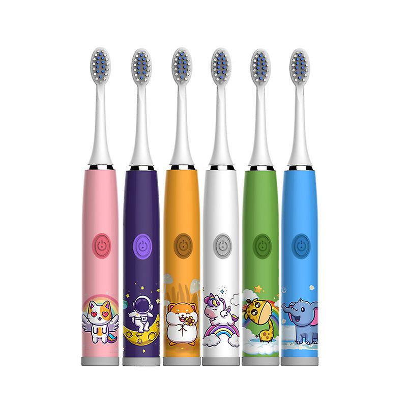 Children's Electric Toothbrush Cartoon Smart Sonic Type Soft Bristle Small Brush Head Toothbrush