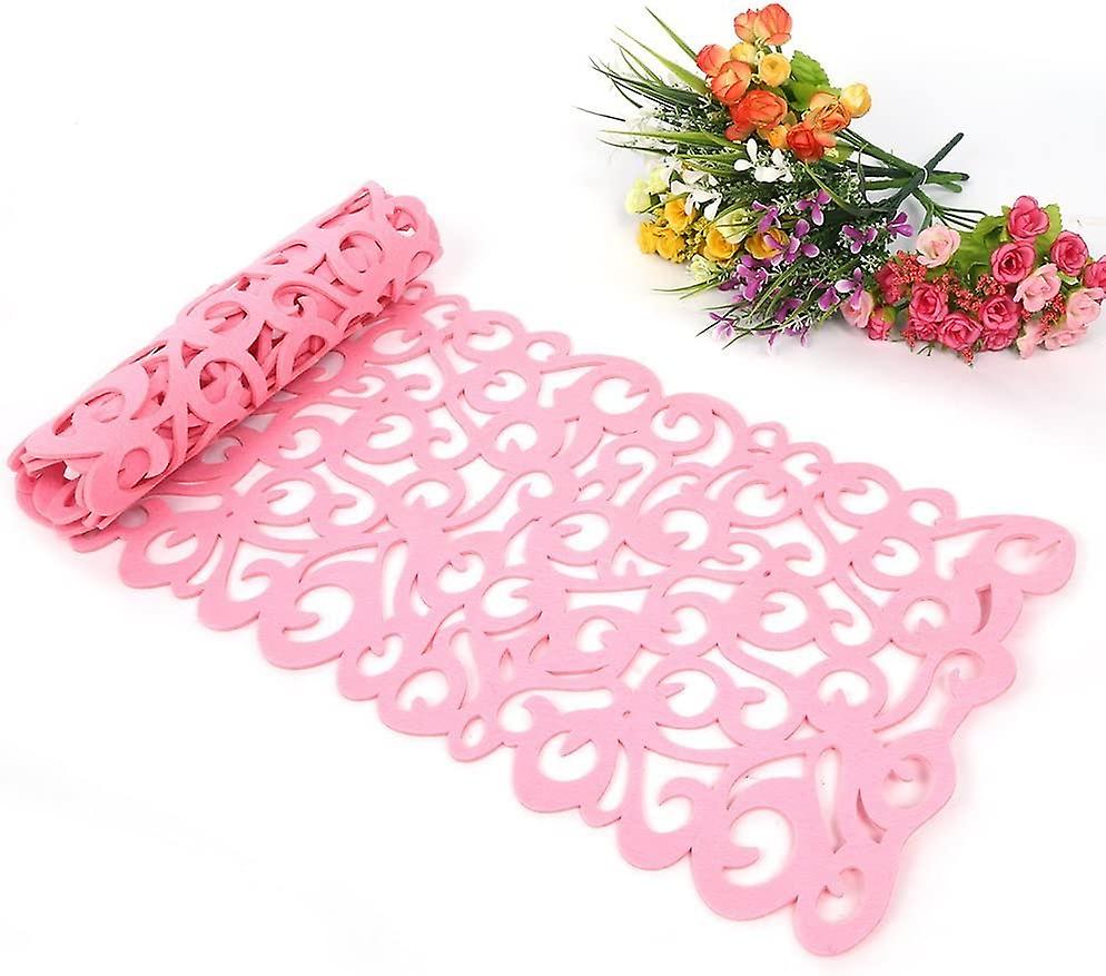 Washable table runner 100 x 30 cm pink