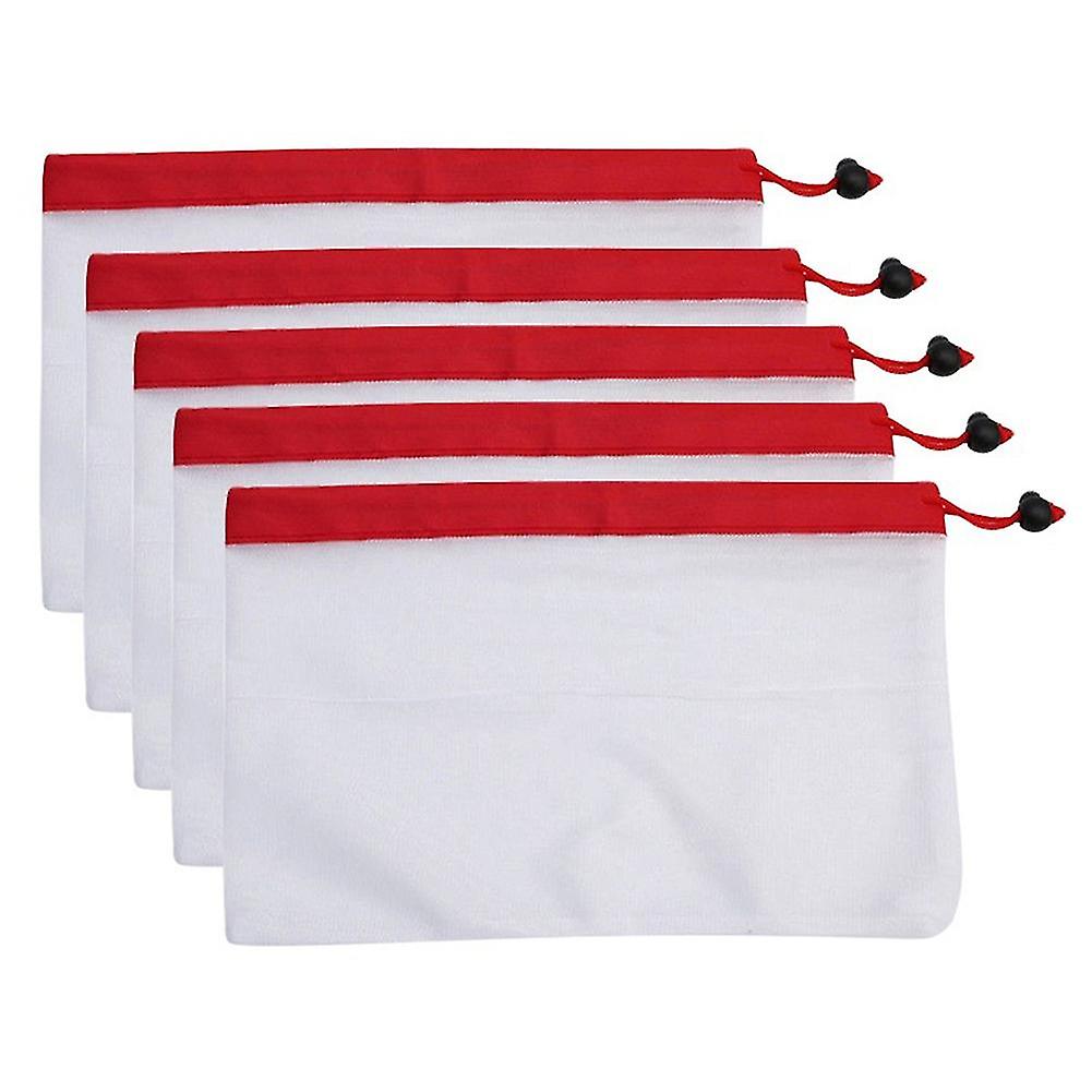BoSaiD 5Pcs Reusable Produce Sacks Bags Grocery Fruit Vegetable Food Mesh Storage Pouch