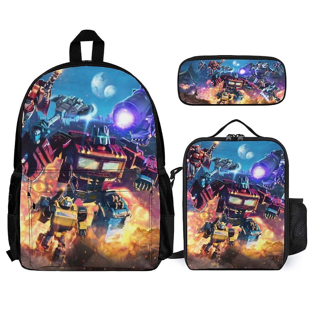 Transformers 3Pcs Backpacks Sets with Lunch Bag And Pencil Case