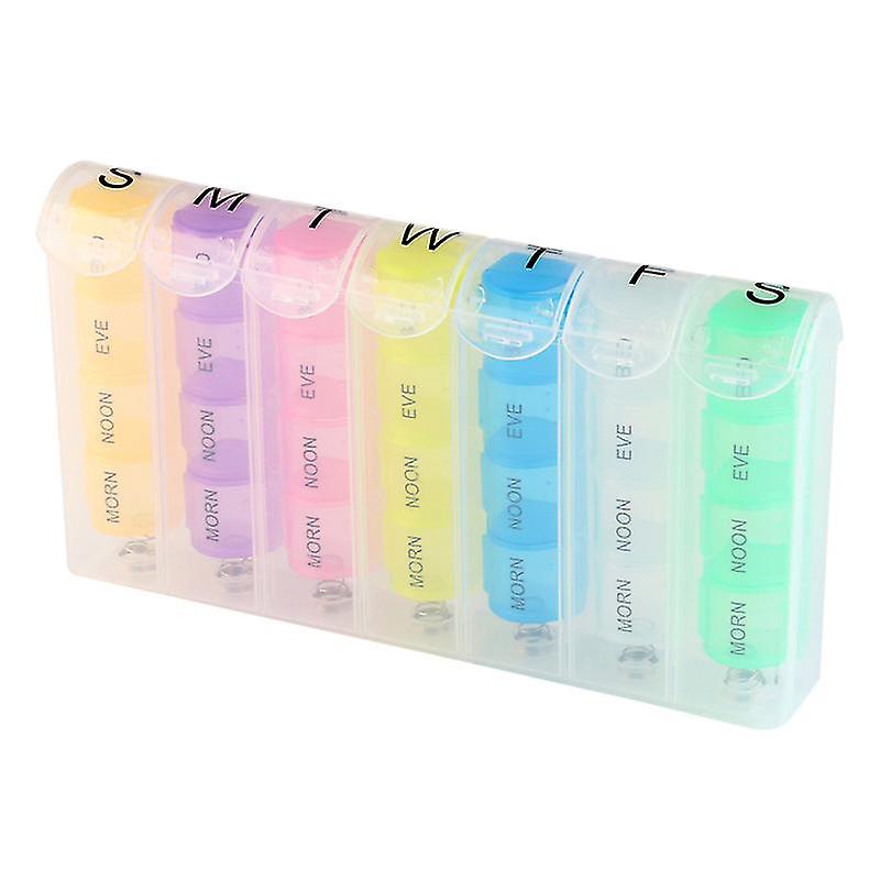 1pcs Pill Organizer With Push Button