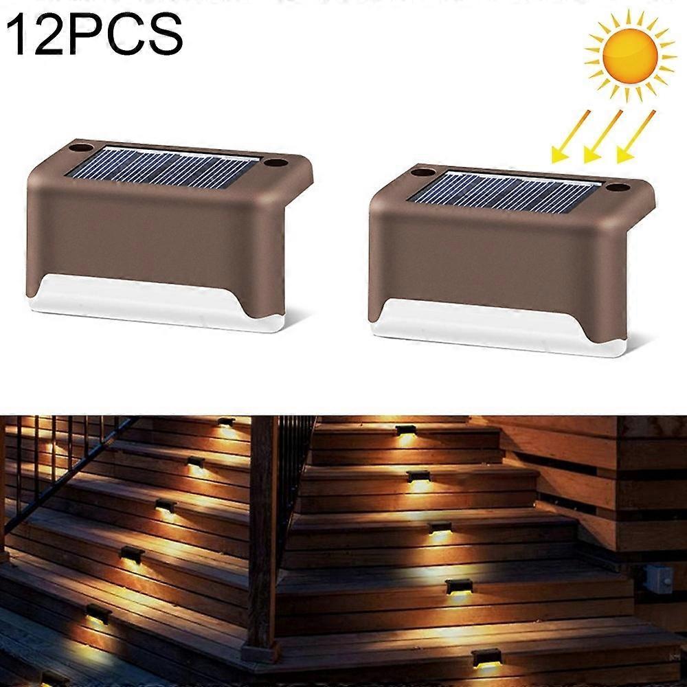 12 PCS Solar Powered LED Outdoor Stairway Light