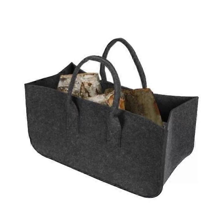 Gray Felt Log Bag(black,1pcs)