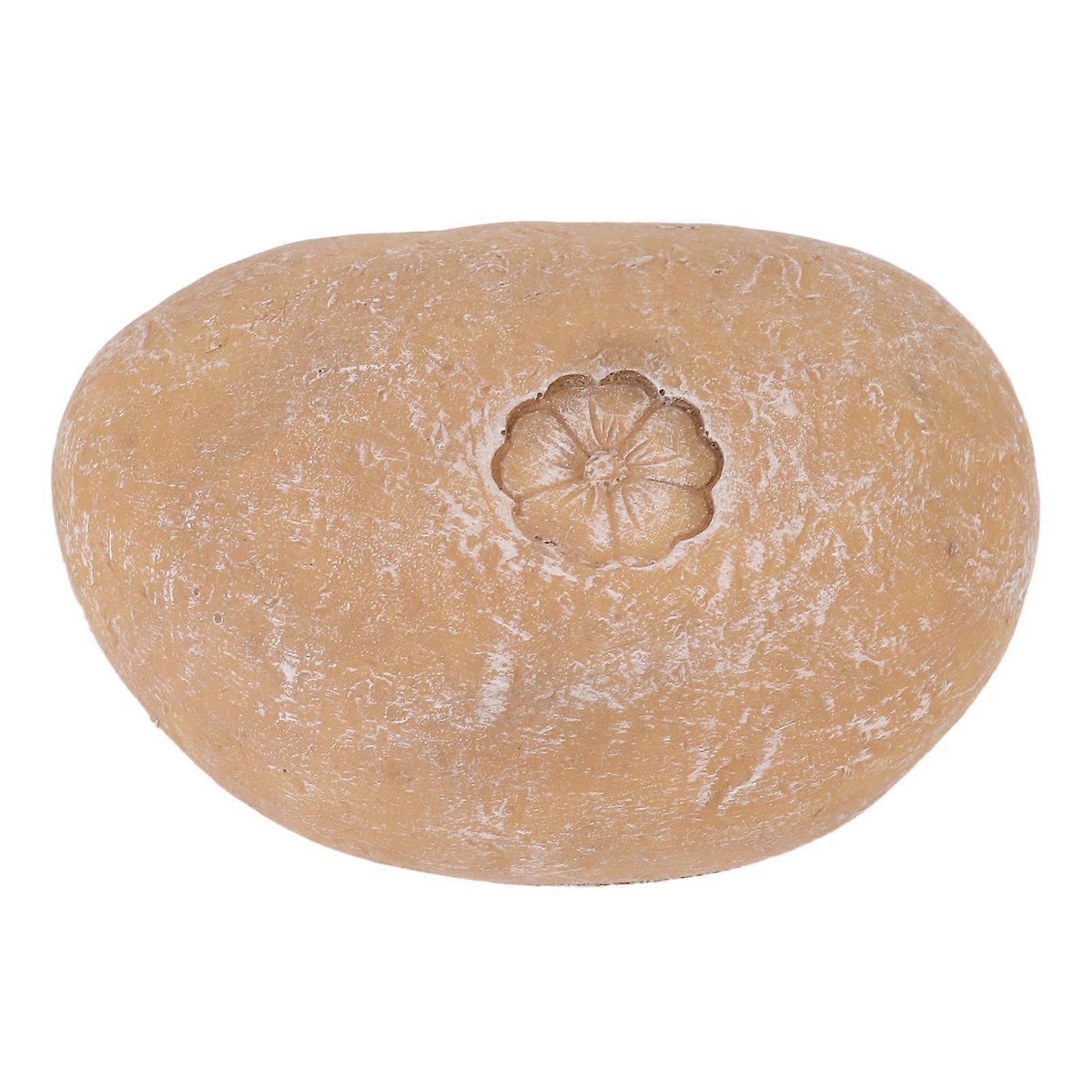 Pet Memorial Garden Stone DIY Lettering Simulation Pebbles Pet Grave Marker for Dogs Cats Small Flower Stone Sand Yellow NO.9431