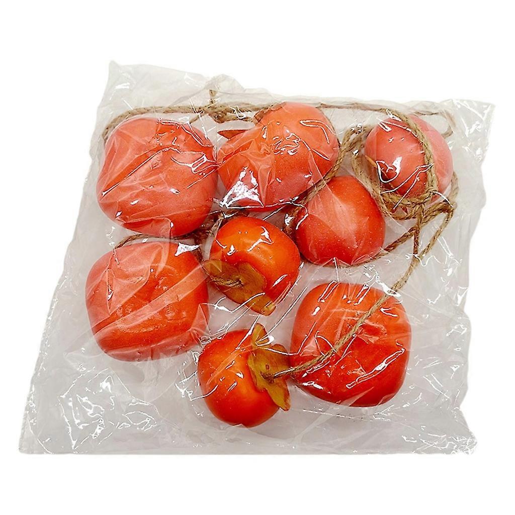 Realistic Artificial Fruit String for Home Ornament Plastic Persimmon Hangings