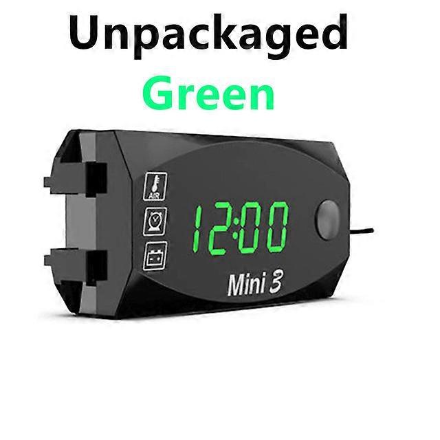 Multifunction Voltimetro Digital Time Clock Thermometer Voltmeter DC 12V 3 In 1 LED Display Motorcycle Scooter Car Boat IP67