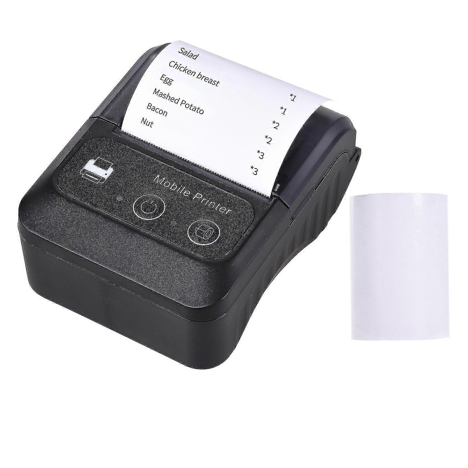 Bluetooth Receipt Printer, 58mm Mini Wireless Pos Receipt Printer 2" Mobile Printer Belt Printer Small Restaurant, Esc