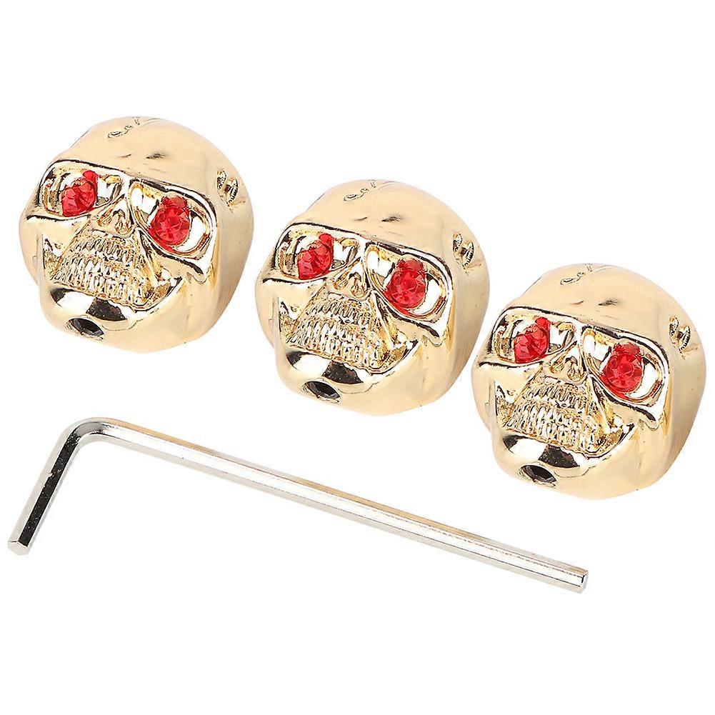 3 pcs Metal Guitar Volume Tone Control Knobs Button Accessory for Electric Guitars
