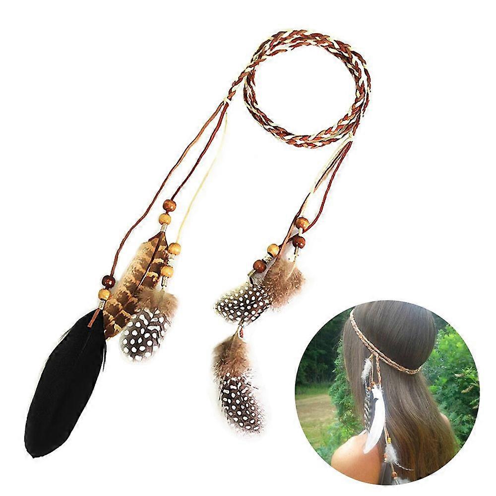 Tiara de penas hippie - elegante e boêmia