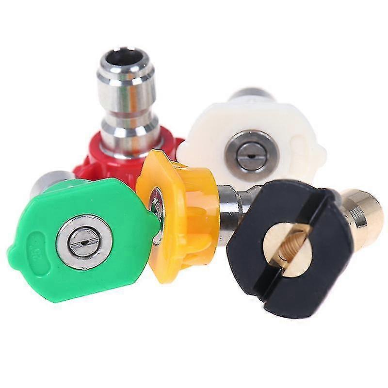 5pcs High Pressure Washer Spray Nozzle Quick Nozzle Tips 1/4 Quick Connect Tools Hfmqv