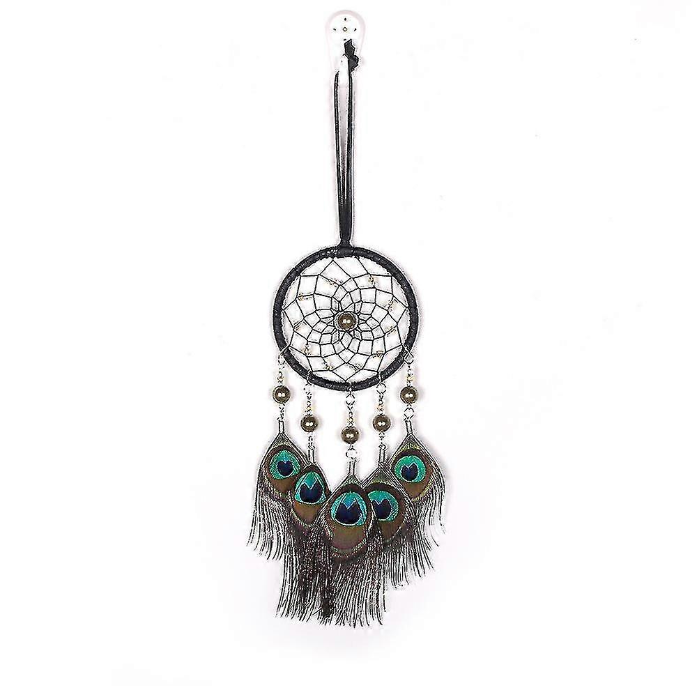 Wall Hanging, Handmade Dream Catcher Peacock Feather Decoration