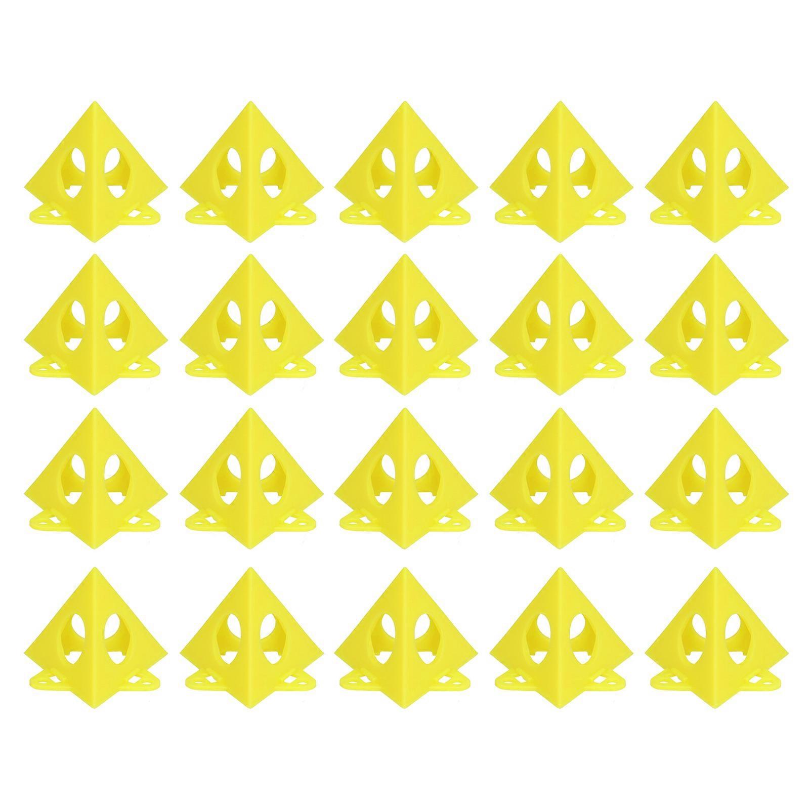 20Pcs Cone Support Stand Pyramid Riser Plastic Set Kit for Canvas Cabinet Door Yellow