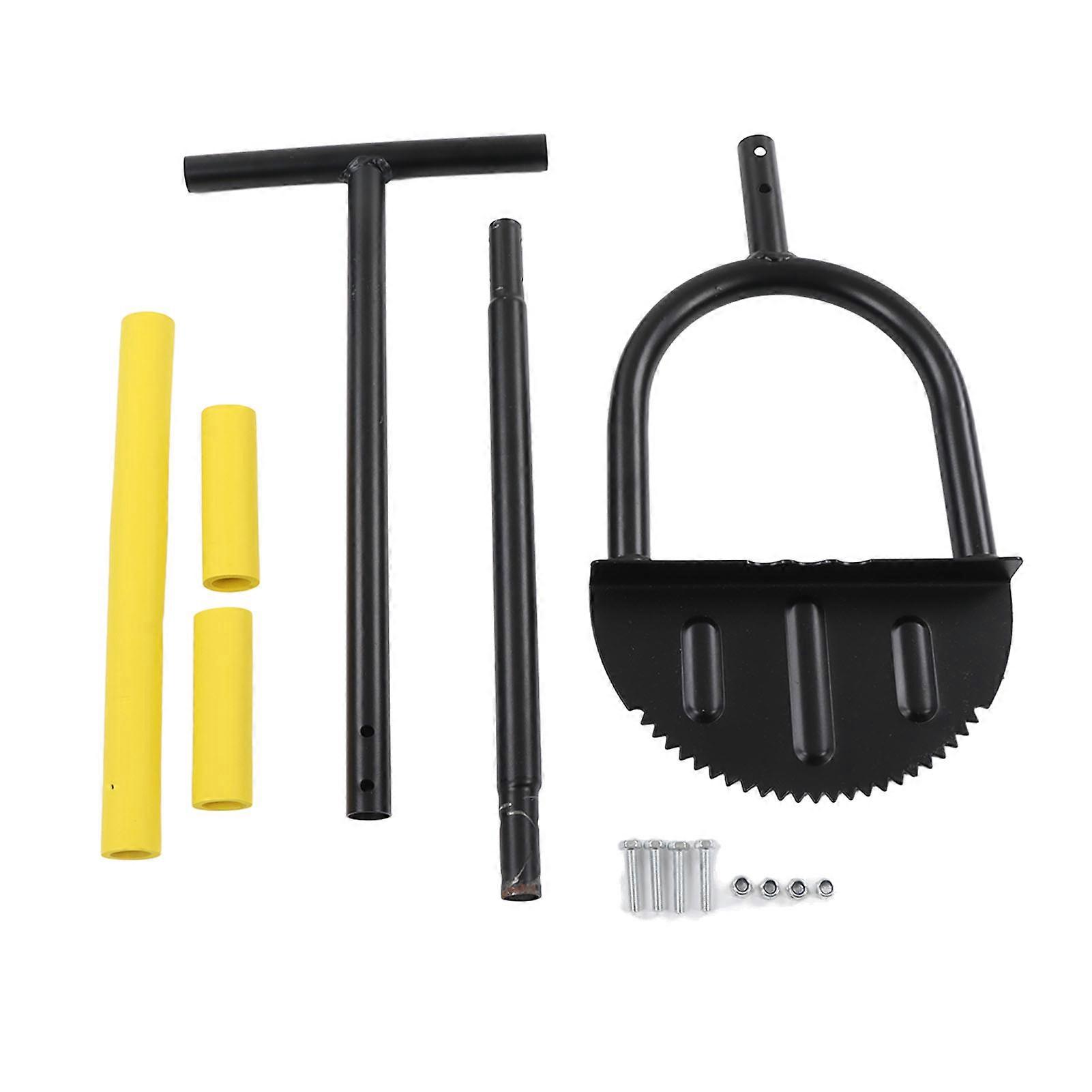 Manual Lawn Edger Steel Structure Saw Tooth Blade T Handle Sponge Cover Wide Pedal Garden Trimming Edging Tool