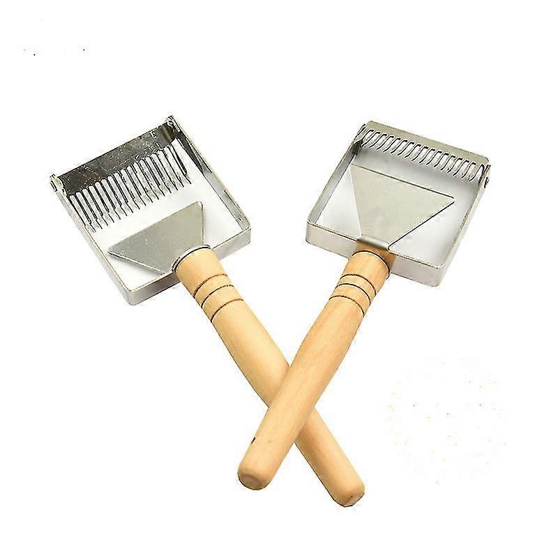 2 pcs open lid fork, honeycomb honey stainless steel beehive scraper