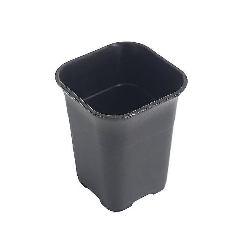 10pcs plastic thickened flowerpots square planters mini succulent pot without plates for cactus bonsai (black/s)