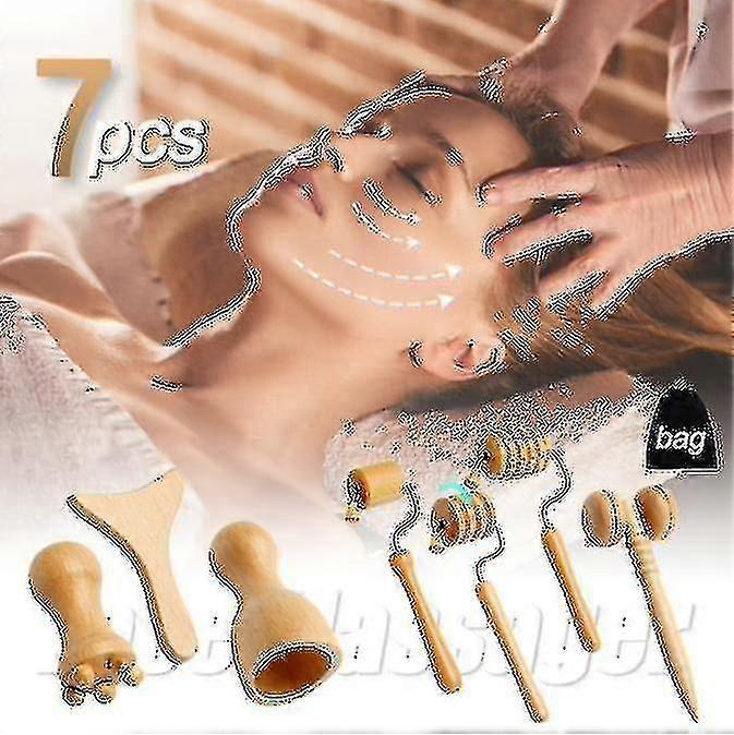 Träterapi Massageverktyg Lymfdränage Massagekit - maderoterapia Kit