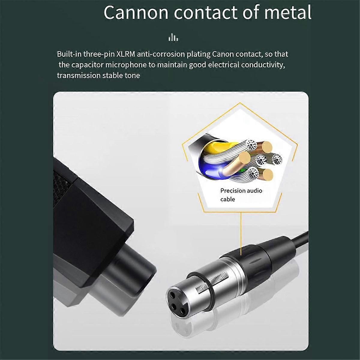 D241 Professional Studio Condenser Microphone Bundle with Mic Holder for Record Broadcast