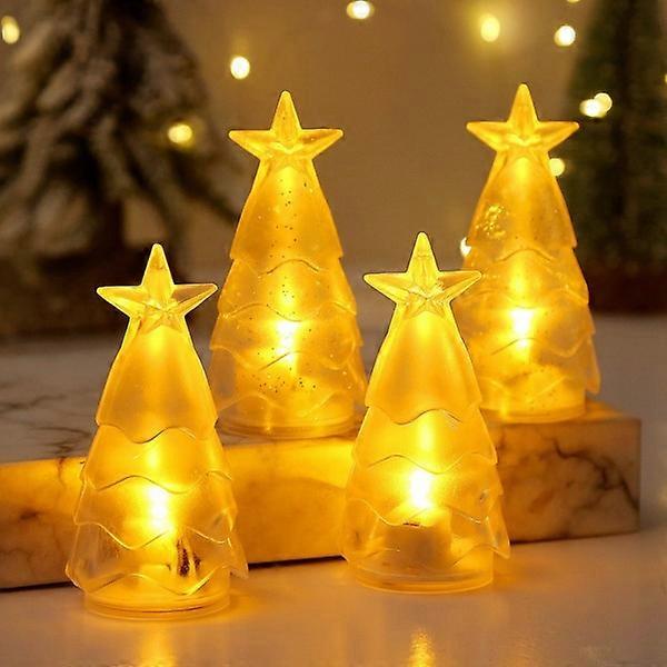 4-pack Christmas tree candles electronic candles