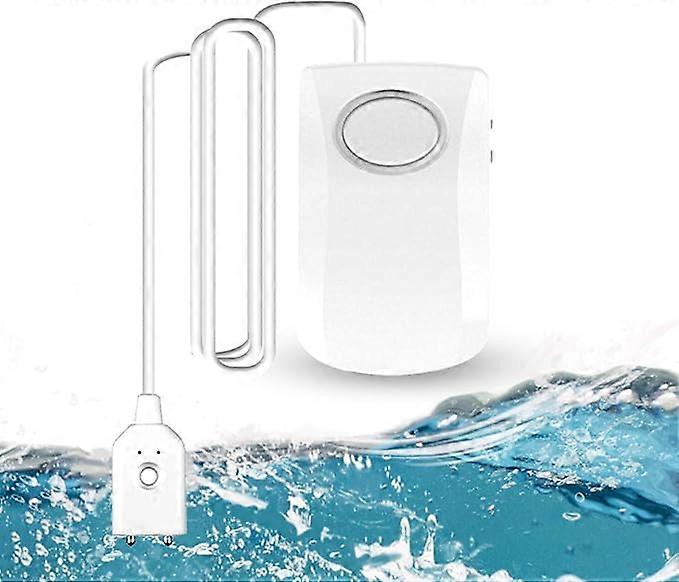 Water Alarm, Water Leak Detector, 130dB Extra Loud Alarm, Battery Powered, Leak Sensor with 100cm Cable, Water Monitor to Prevent Water Damage in Kitc