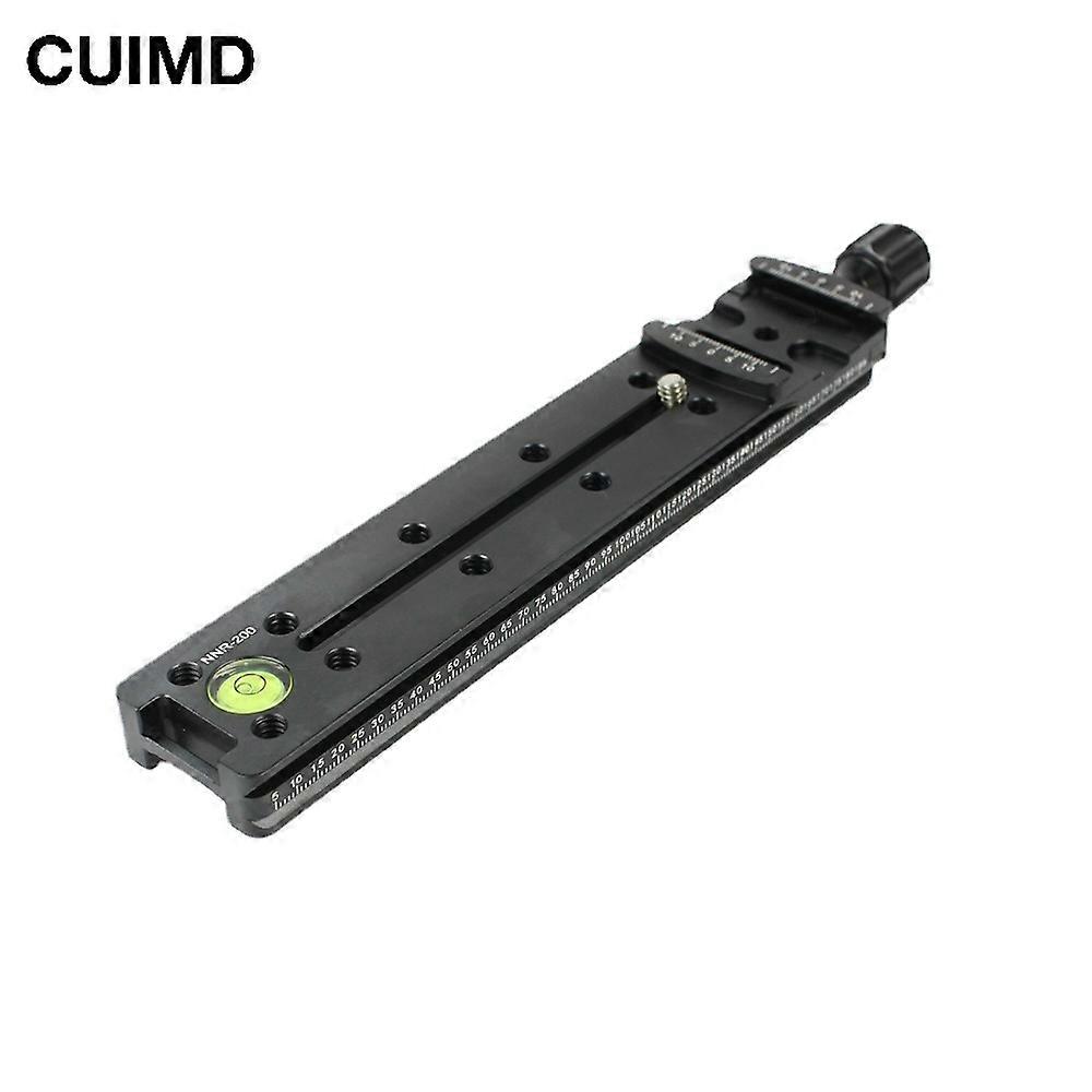 NNR-200多機能ロングクランププレート200mmノードスライド三脚レールクイックリリースプレートアルミメタルカメラ