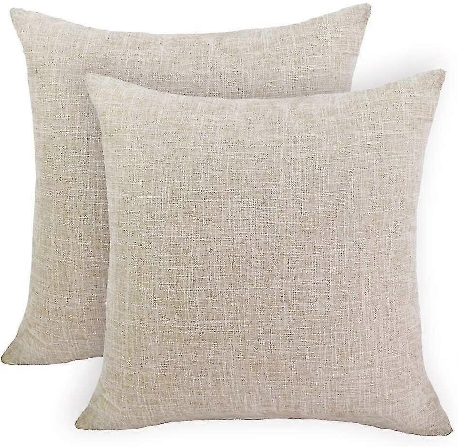 Set di 2 cuscini in cotone e lino Divano Home Decor Federe decorative