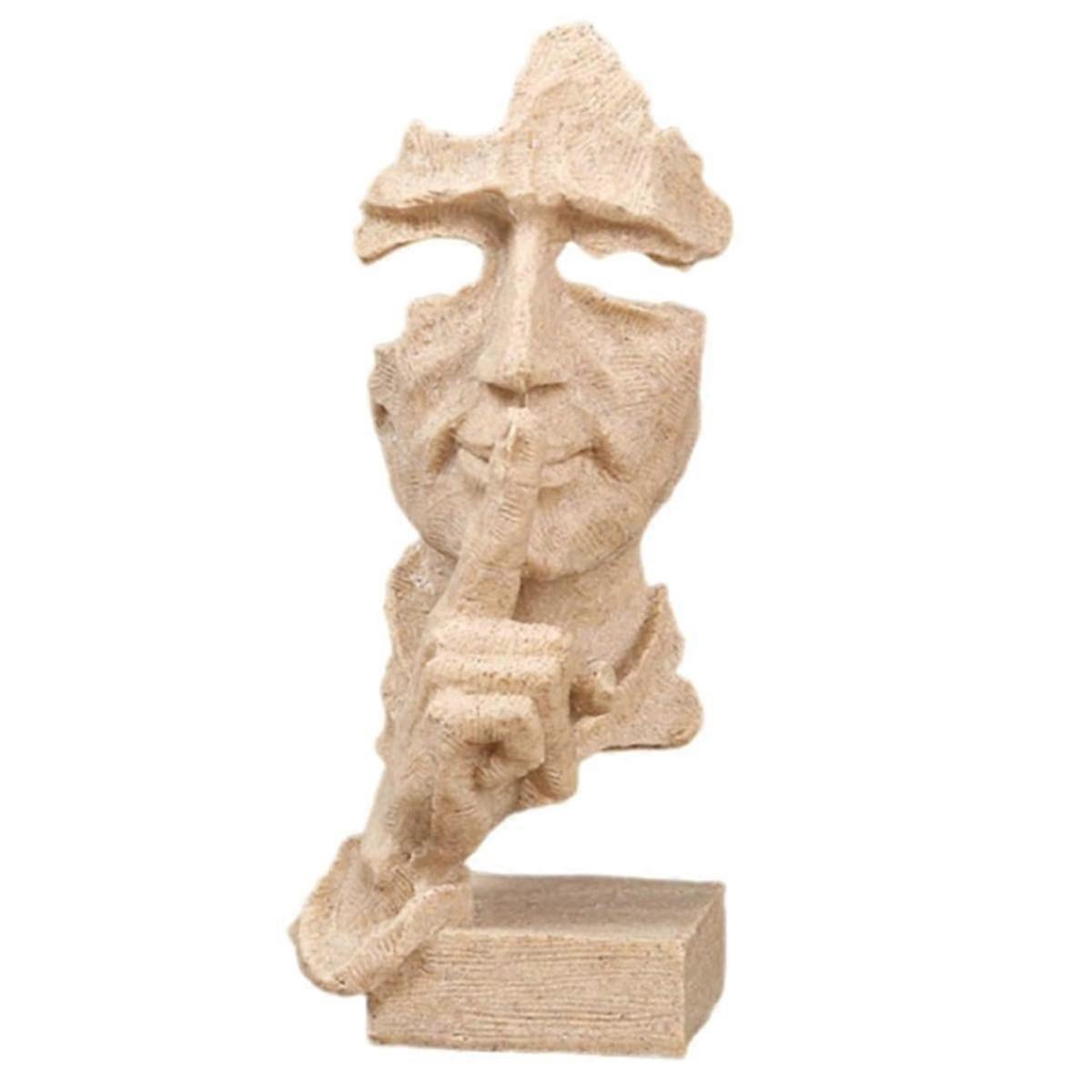 Thinkers Statue Not Speaking Abstract Mask Arts Statue a Unique Addition Creatives Home Decor for A
