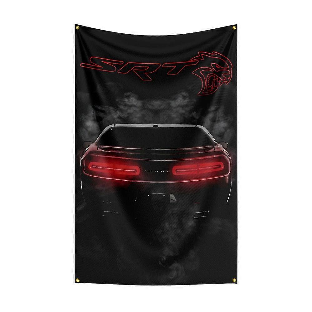 3x5 Ft Dodges Flag Polyester Printed Car Flags for Garage Decor