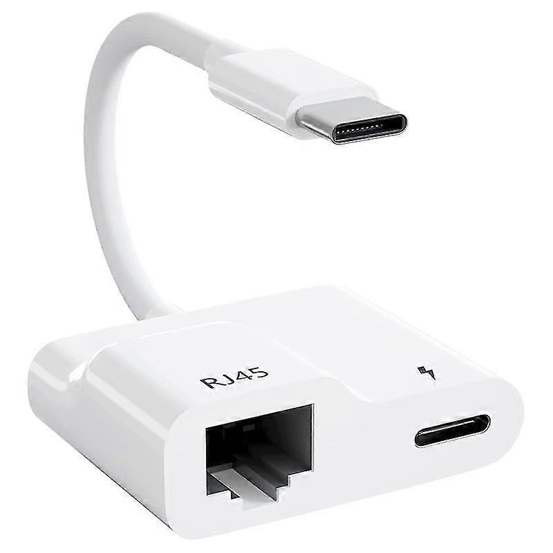 Usb C To Ethernet Adapter, Usb Type C To Rj45 Gigabit Ethernet Lan Adapter With Pd 60w Charger, For Air/pro