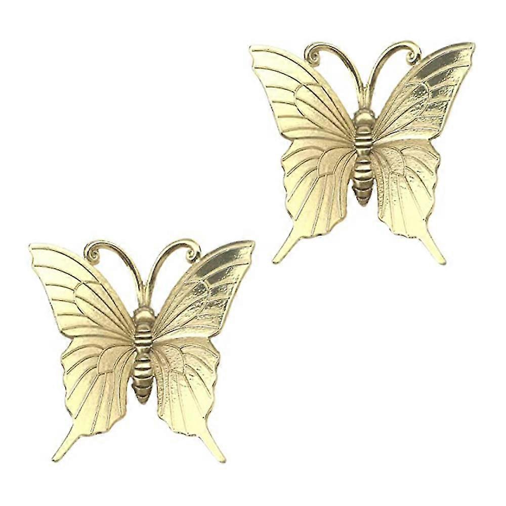 2pcs Brass Drawer Handle Butterfly Design Cabinet Dreeser Wardrobe Bedside Table Bathroom Handle Dec