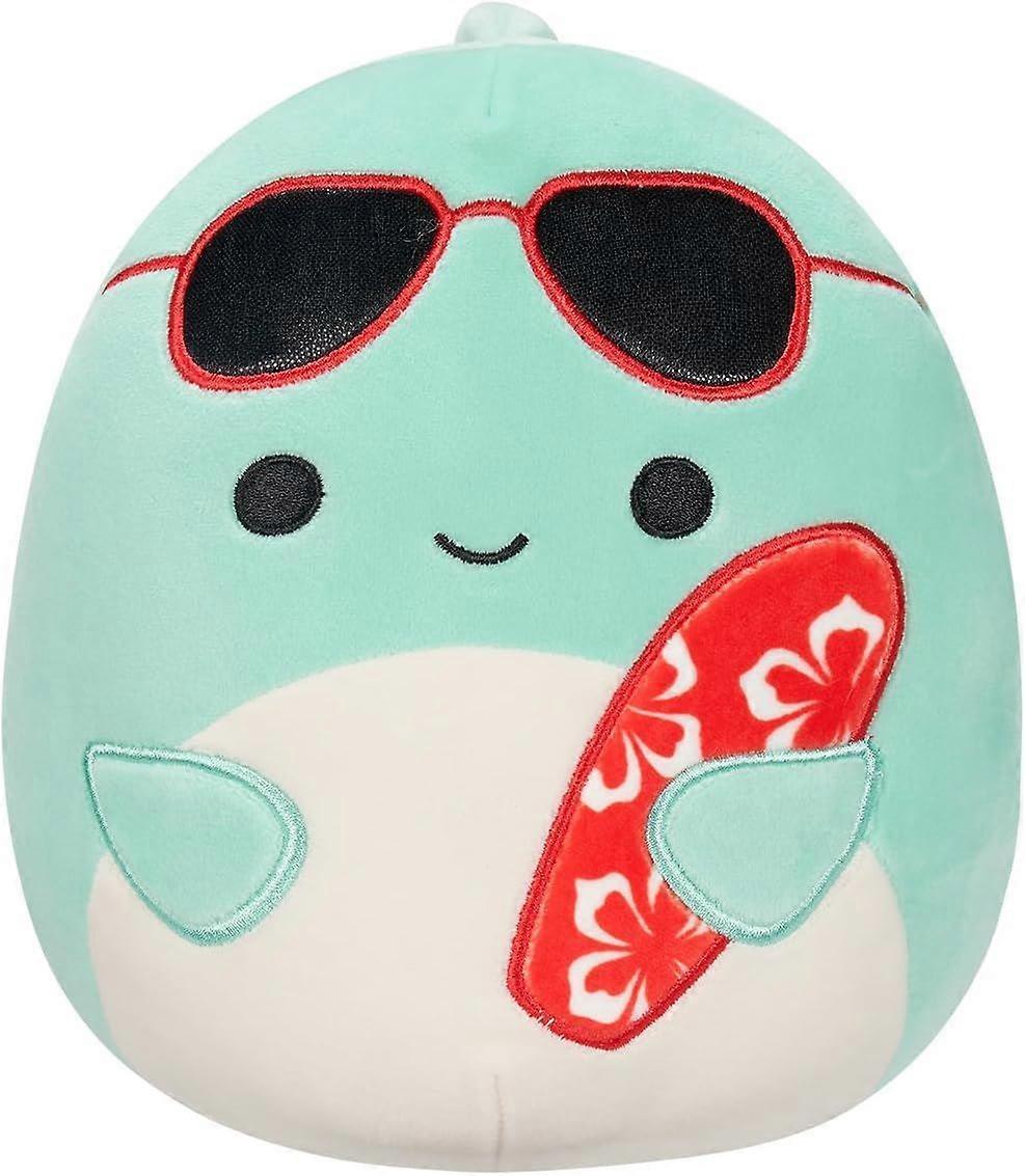 Squishmallows 7.5Inch Perry - Teal Dolphin W/Sunglasses and Surfboard Plush Toy