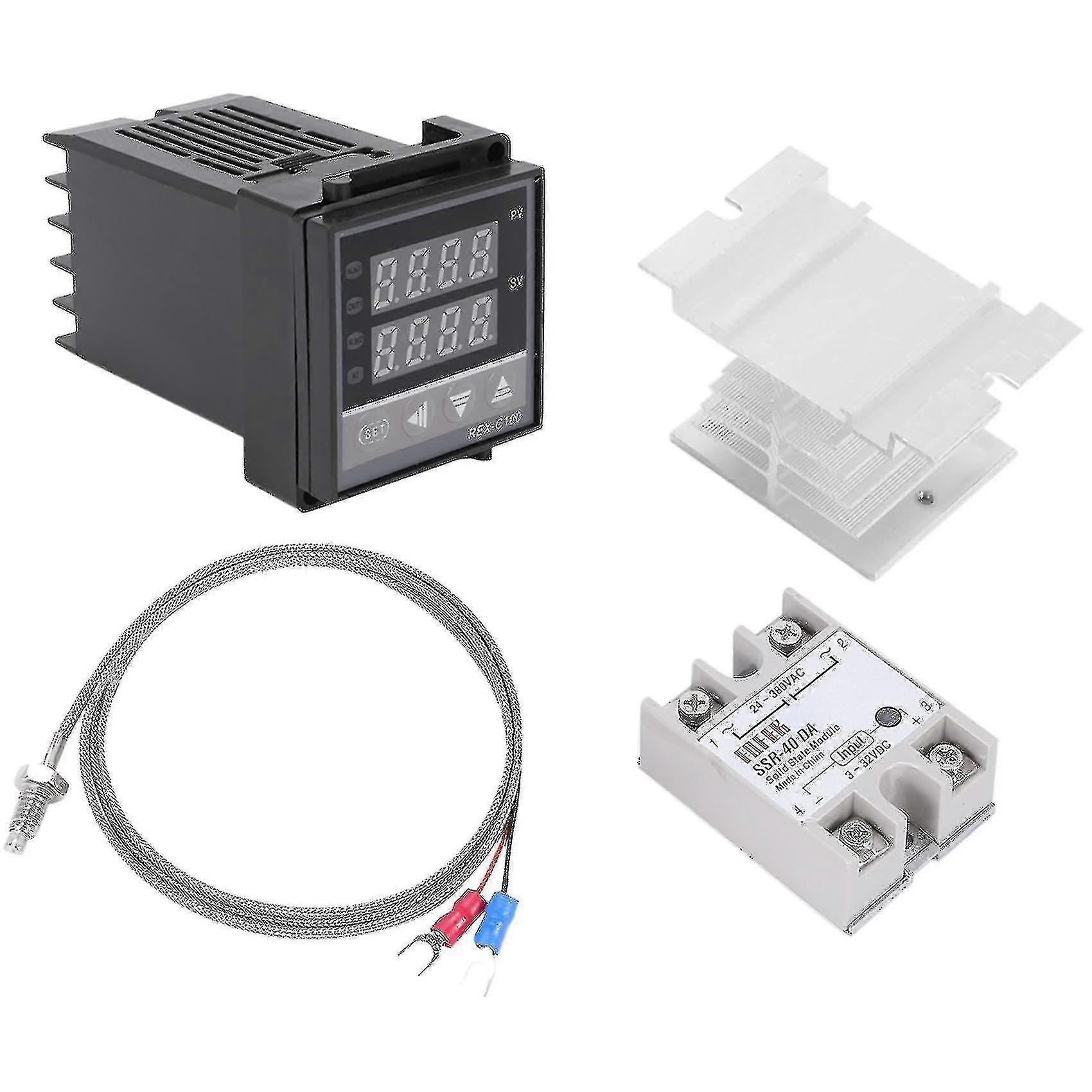 Temperature Controller + Max.40a Ssr + K Thermocouple + Heat Sink