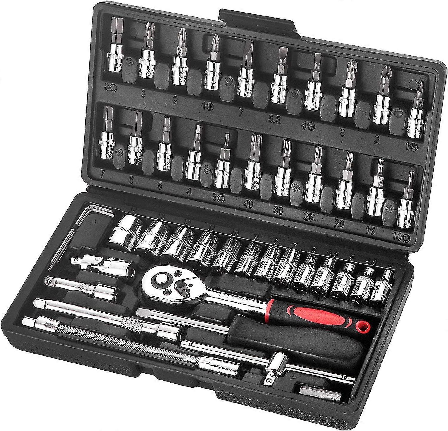 Socket Set Kit Socket Wrench Set 1/4 Inch