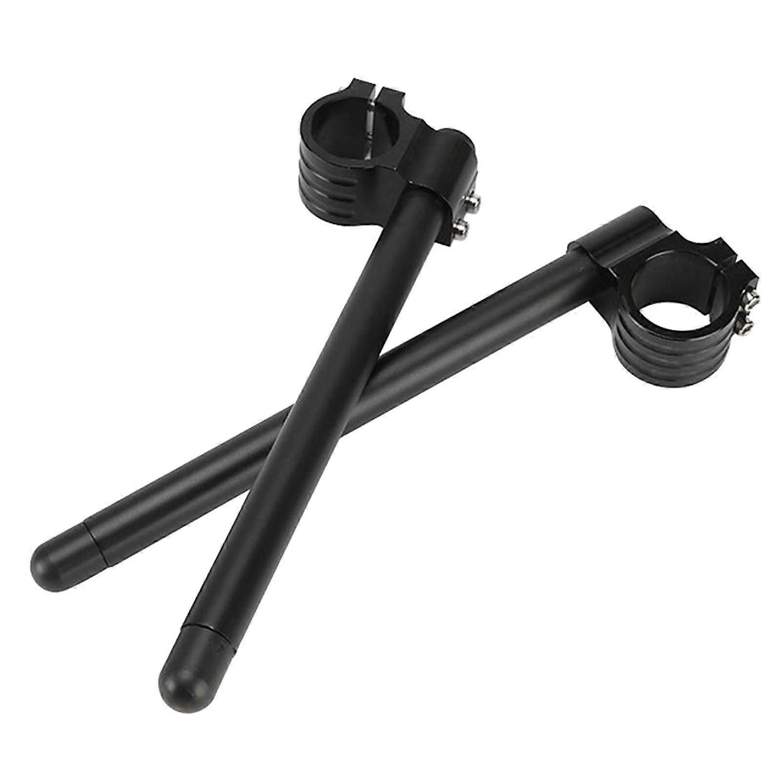 Universal 41mm CNC Fork Clip-ons Handle Grip Handlebar for Motorcycle Black