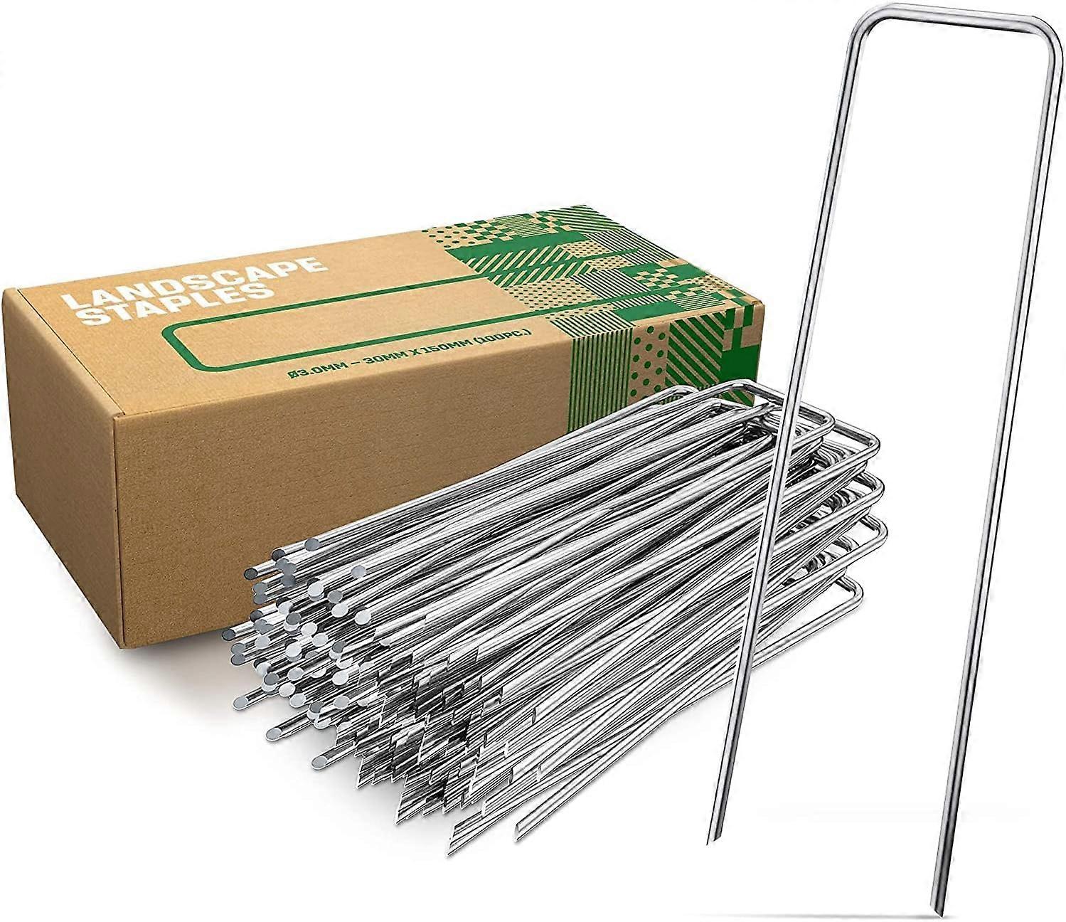 Galvanized steel spikes (25 pieces) - Strong spikes for covering fabrics, wire mesh and netting - 150mm long