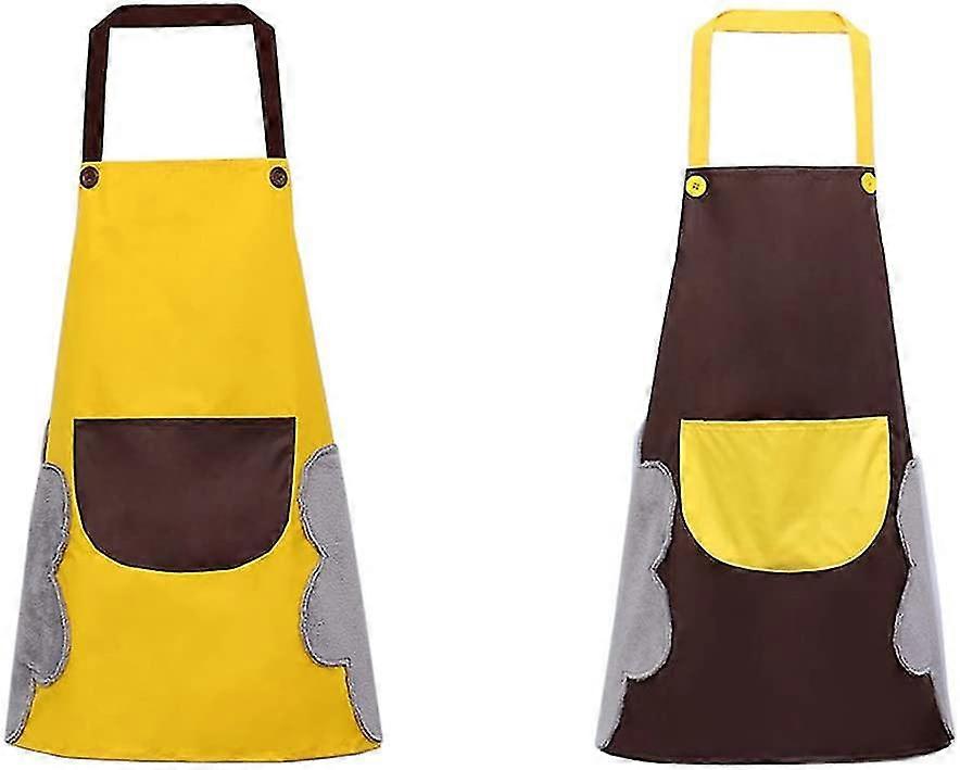 2 Pcs Apron With Large Pocket For Cooking