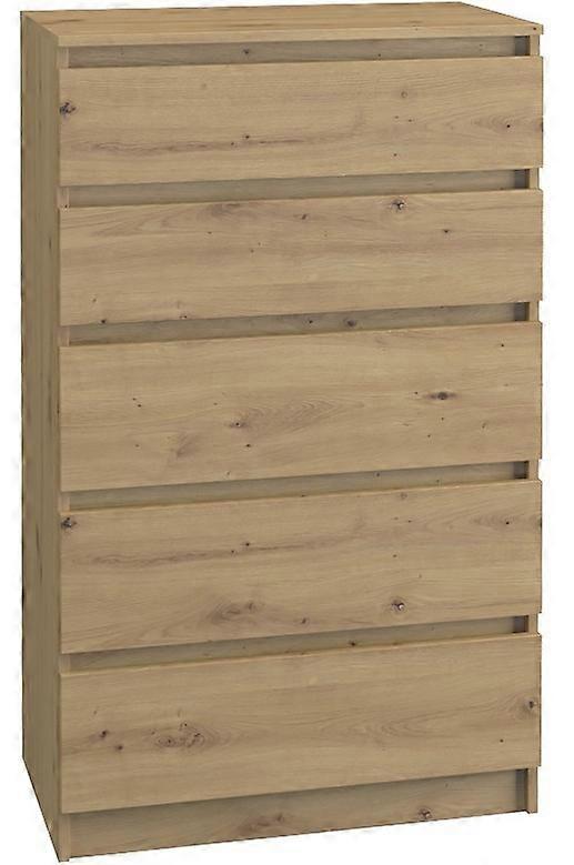 Kommode Schrank mit 5 Schubladen M5 Eiche Artisan