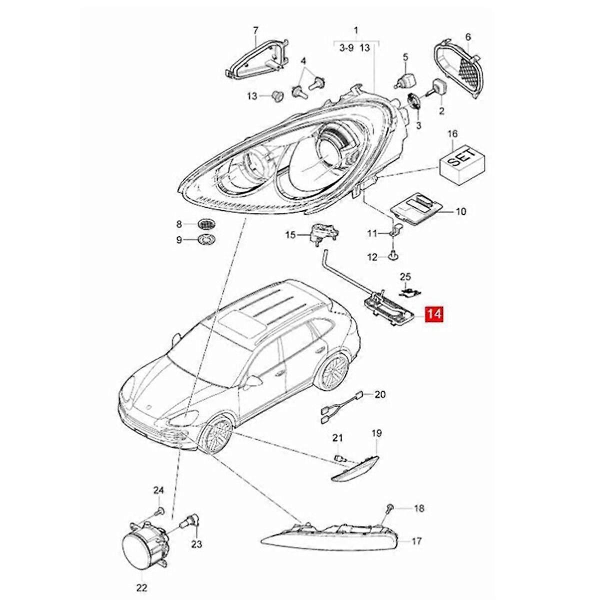 1Pair Headlight Mount Housing Base Bracket 95863151900 95863152000 for 2011-2018 Headlight Mount Su
