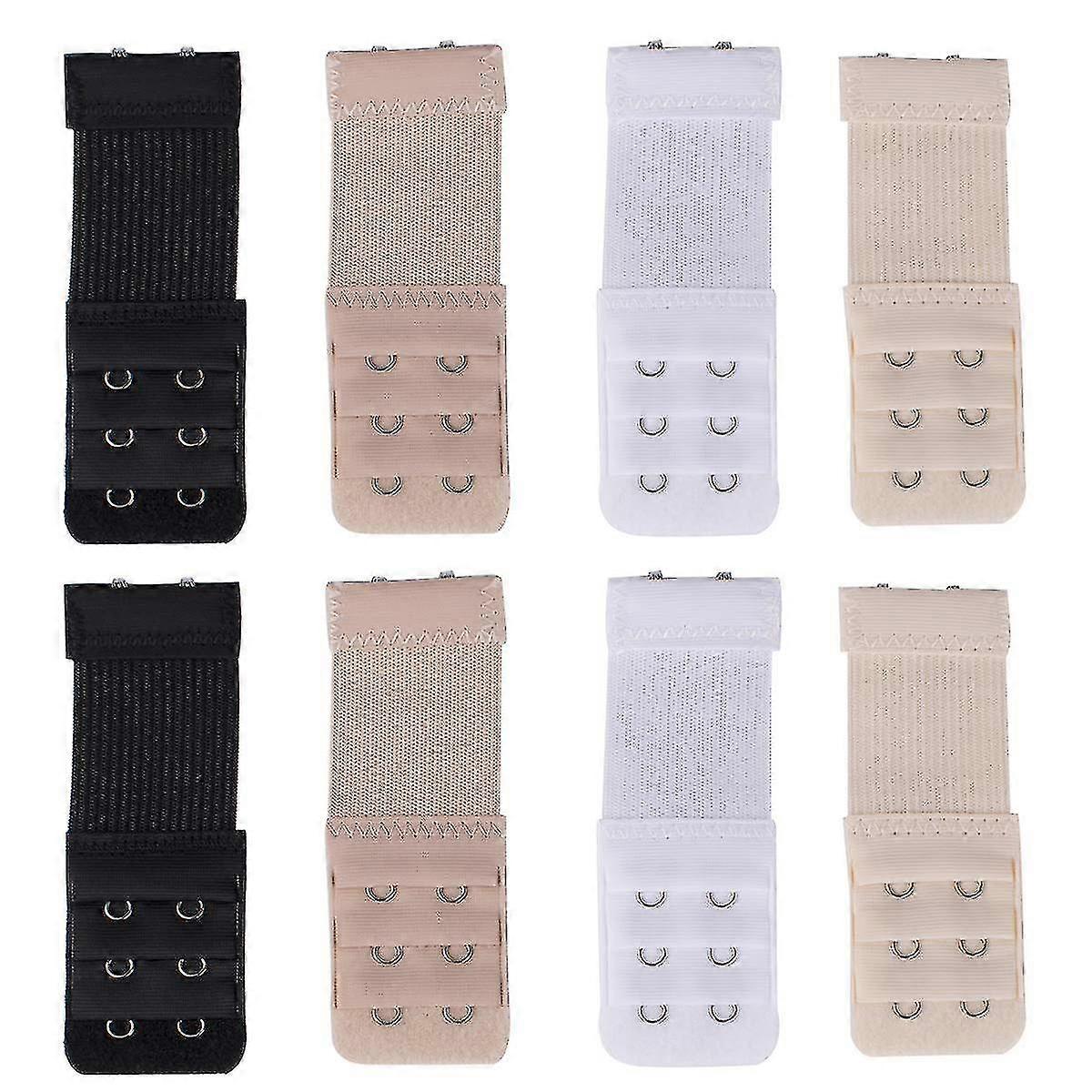 Bra Extensions Elastic Extender Set,2 Hook Bra Elastic Extender,8pcs