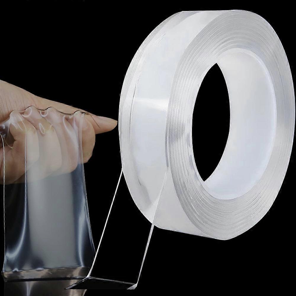10M Extra Strong Double Sided Adhesive Tape, Reusable Non-Slip Nano Adhesive Tape Transparent Traceless Tape Washable for Home Office Decoration and C