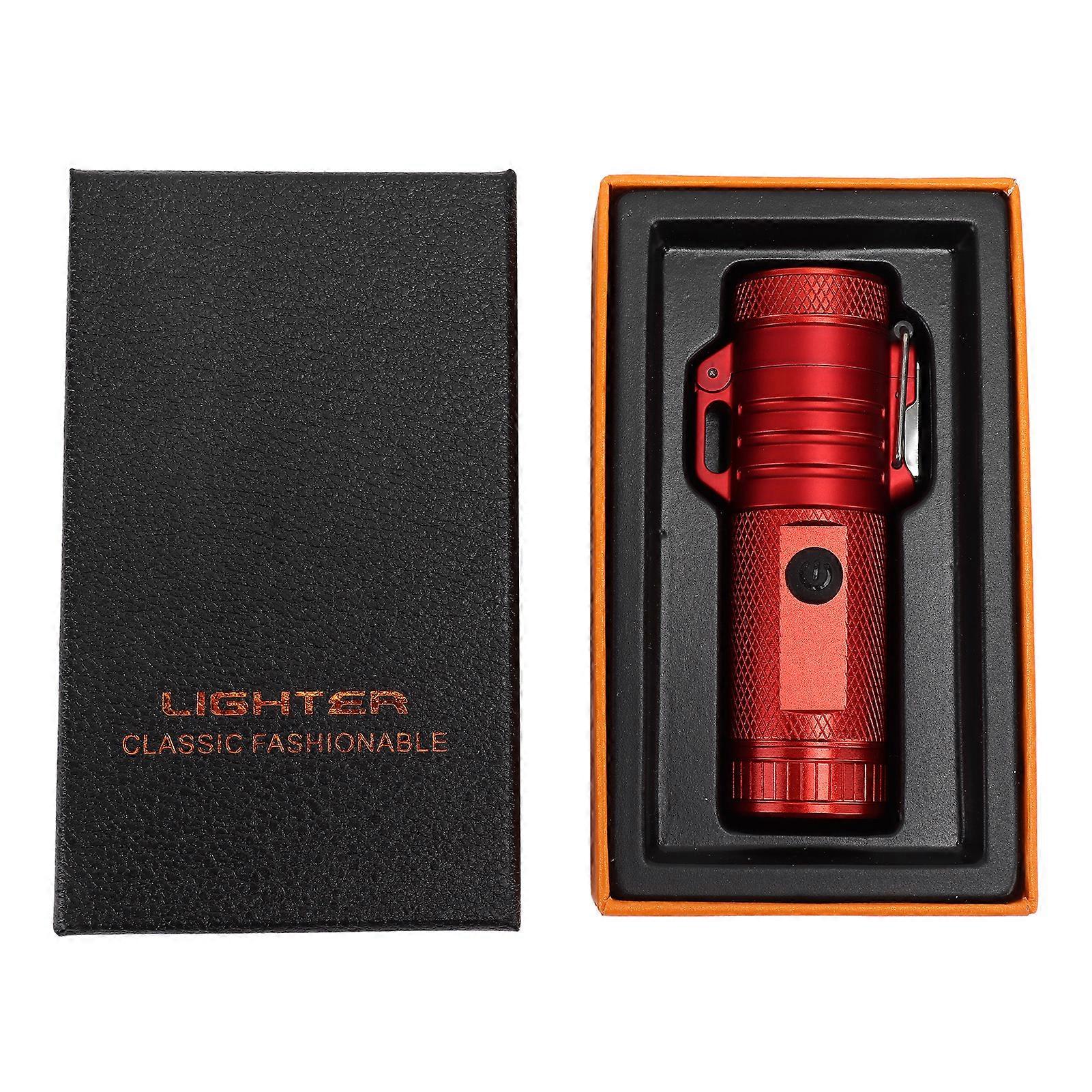 Electric Lighter Waterproof Double Arc Windproof Rechargeable 220mAh Cigarette Lighter for Camping