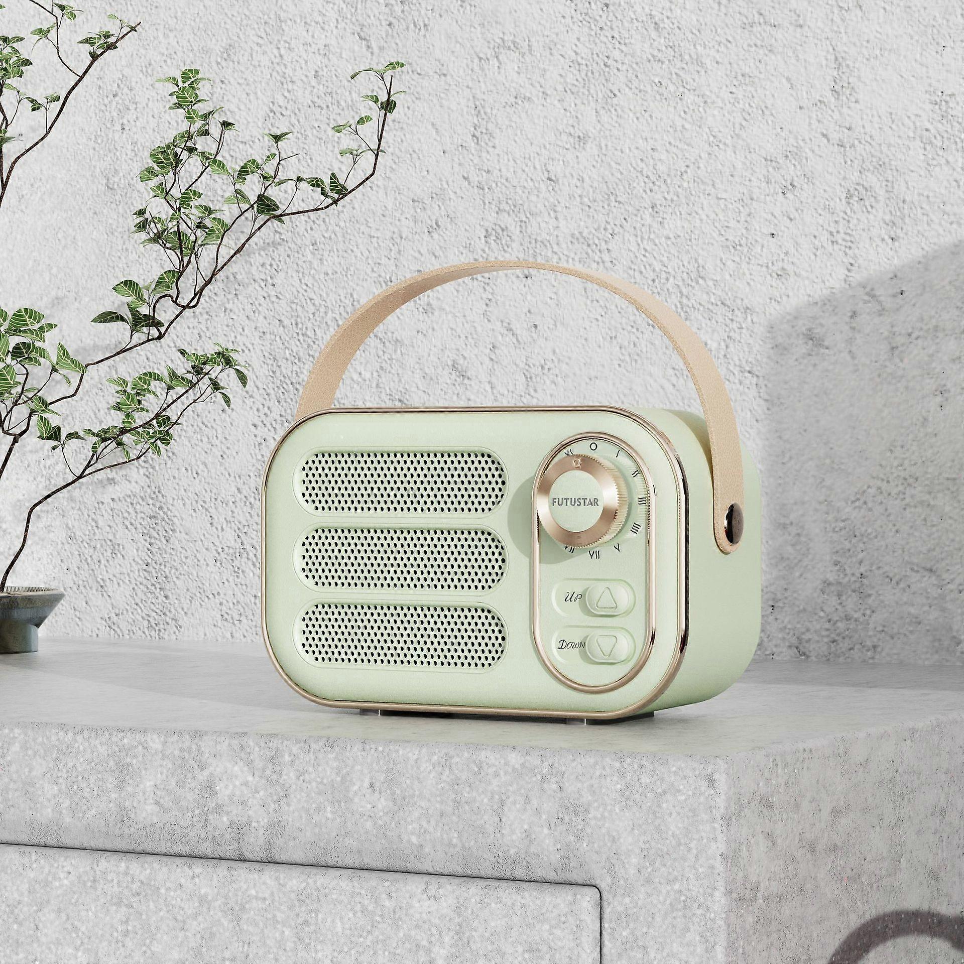 Vintage Bluetooth SpeakerRetro Home Decor, Small Wireless Bluetooth Speaker, Cute Old Fashion Style Accessories Aesthetic for Kitchen Desk Bedrooms Of