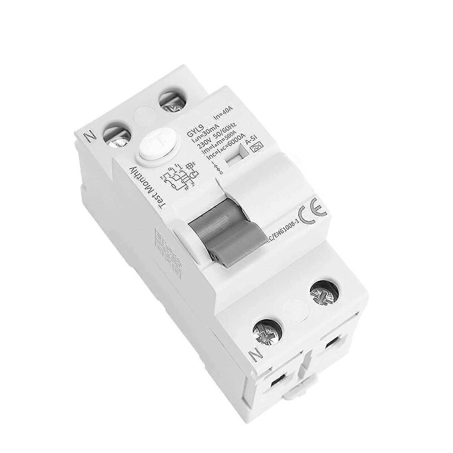 Gyl9 2pole Typea-si Type Electromagnetic Residual Current Device 40a 63a Super Immunity Leakage Circuit Breaker 1pcs (size : Typea-si 2p 40a 30ma