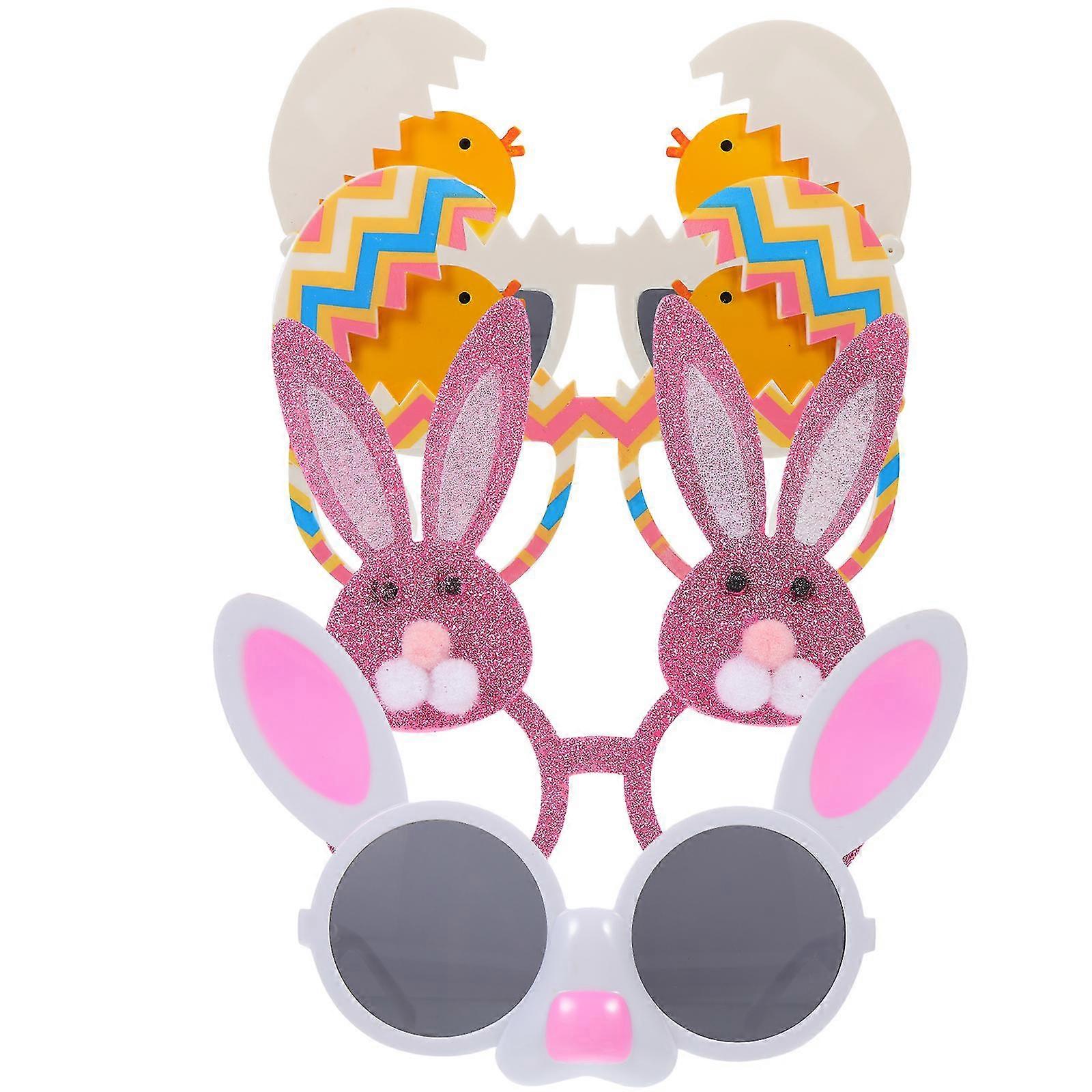 4pcs Easter Party Decorative Glasses Easter Novelty Glasses Party Decoration