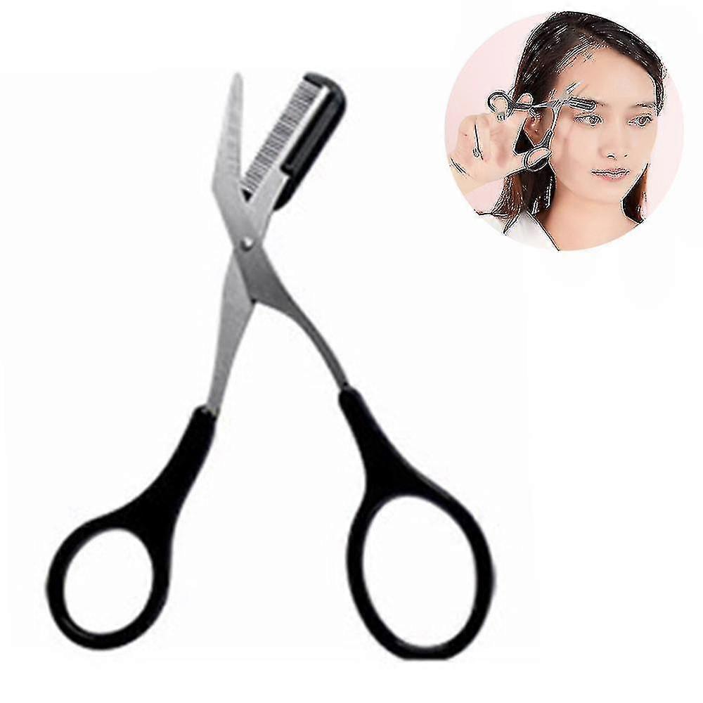 Eyebrow Comb Scissors Curved Eyebrow Trimmer Grooming Small Scissors