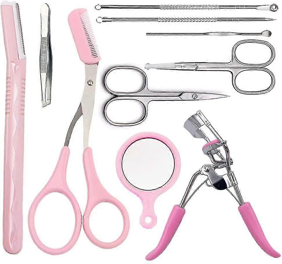 10 In 1 Eyebrow Scissors Grooming Kits Make Up Cosmetic Tool