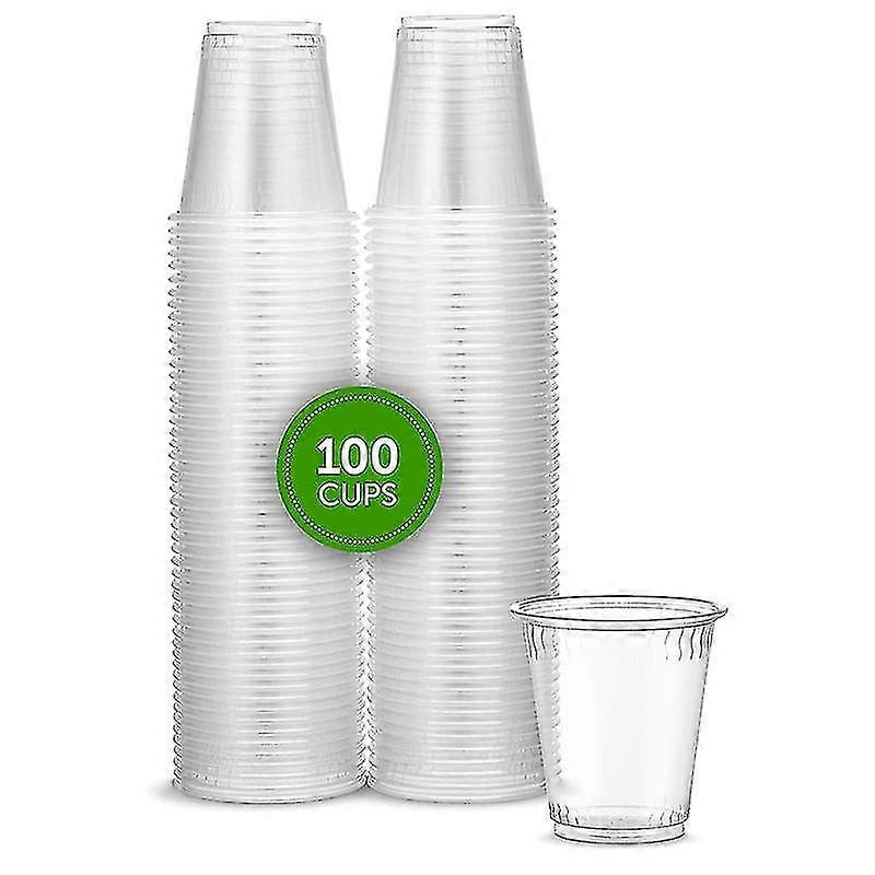 Mongka 3 Oz 90ml Clear Plastic Disposable Cups For Drinking, Rinsing, Tests, Medication, Party, Home