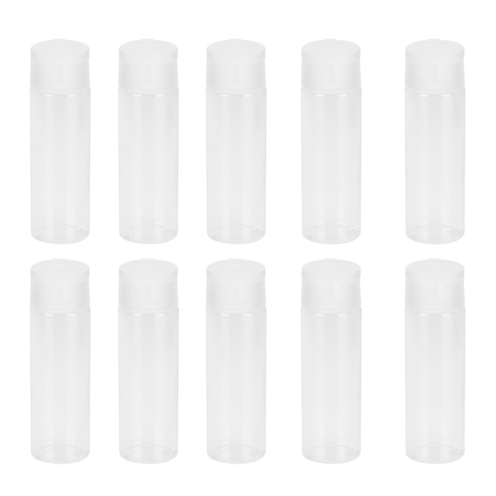 10pcs 50ml Petg Flip Cap Bottle Portable Empty Refillable Lotion Bottle Makeup Container