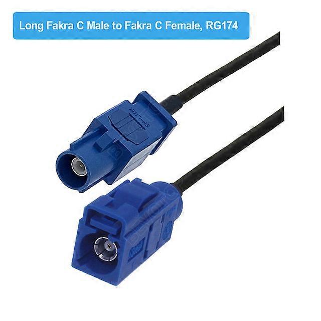 Blue Fakra C RAL 5005 ذكر أنثى RG174 كابل GPS هوائي تمديد الحبل RF ضفيرة محورية للسيارة GPS الملاحة عن بعد